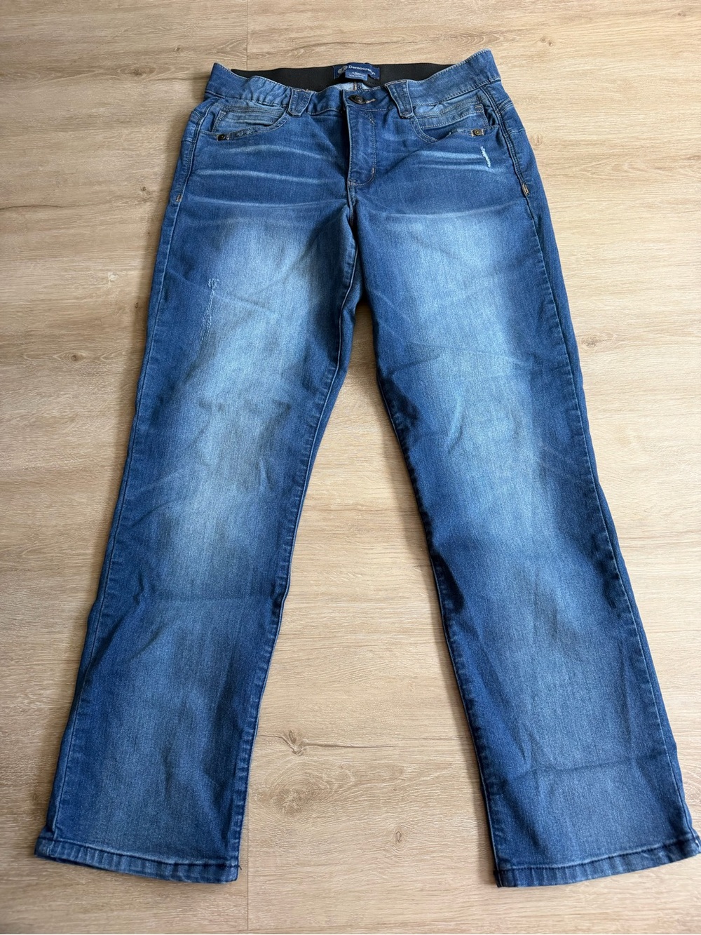 Democracy Jeans Womens SZ 10P Blue Ab Technology Straight Leg Stretch Denim